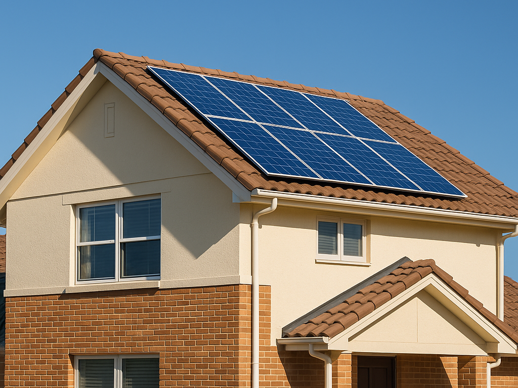 Residential solar rooftop system for clean energy