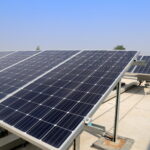 Tilted rooftop solar panel mounting system