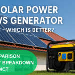 Solar panels and generator setup comparison for home backup power.