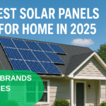 Best solar panels for home use in 2025 installed on rooftop in India, showing eco-friendly solar energy system under PM Surya Ghar Yojana